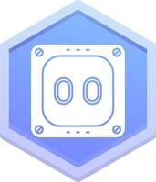 Socket Polygon Icon vector