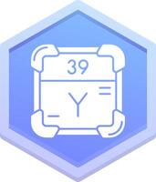 Yttrium Polygon Icon vector