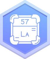 Lanthanum Polygon Icon vector