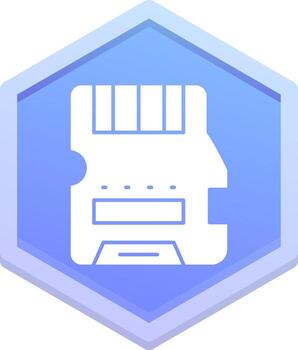 Memory Polygon Icon vector