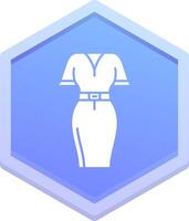 Mini dress Polygon Icon vector