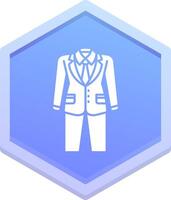 Suit Polygon Icon vector