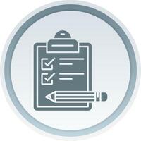Exam Solid button Icon vector