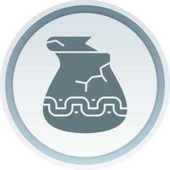 tarro sólido botón icono vector