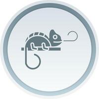 Chameleon Solid button Icon vector