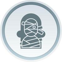 Mummy Solid button Icon vector