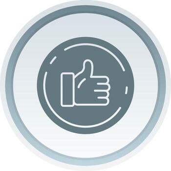 Like Solid button Icon vector