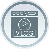 Vlog Solid button Icon vector