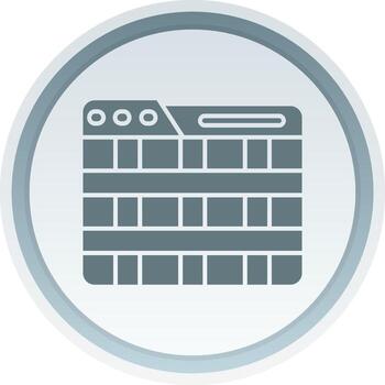 cuadrícula sólido botón icono vector