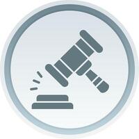 Gavel Solid button Icon vector