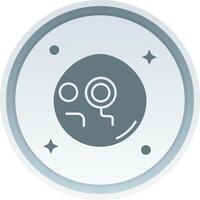 Monocle Solid button Icon vector