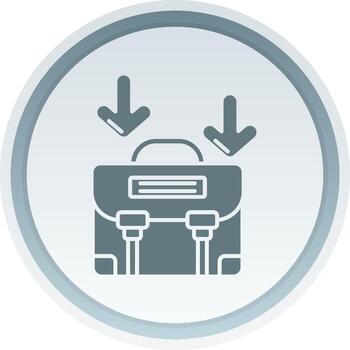 Career path Solid button Icon vector