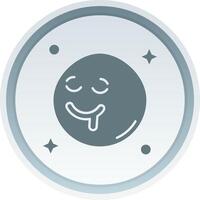 Drooling Solid button Icon vector