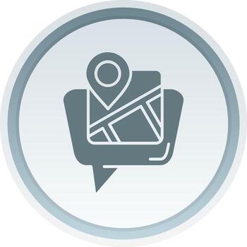 Map location Solid button Icon vector