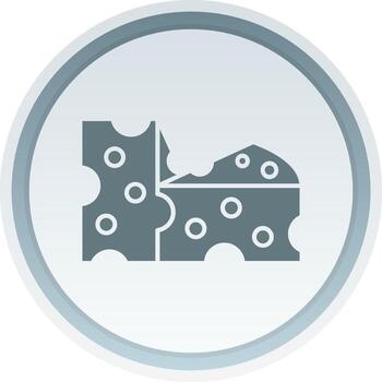Chesse Solid button Icon vector