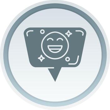 emoji sólido botón icono vector