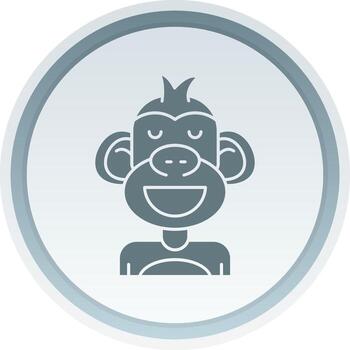 Relieved Solid button Icon vector