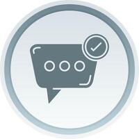 Check mark Solid button Icon vector