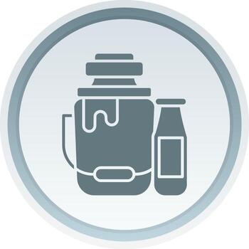 Milk Solid button Icon vector