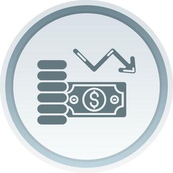 Salery Solid button Icon vector