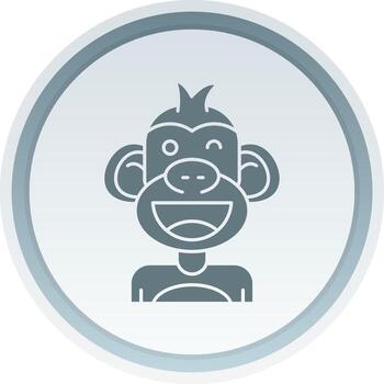 Wink Solid button Icon vector