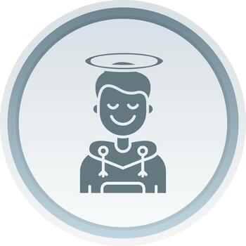 Angel Solid button Icon vector