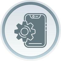 Setting Solid button Icon vector