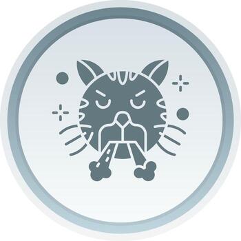 Angry Solid button Icon vector