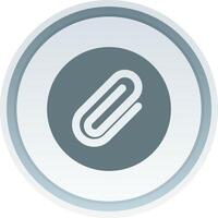 Paperclip 1 Solid button Icon vector