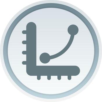 Curves levels graph Solid button Icon vector