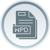 Wpd Solid button Icon vector
