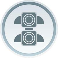 Traffic light Solid button Icon vector