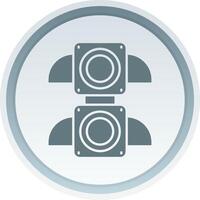 Traffic light Solid button Icon vector