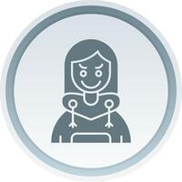 Envy Solid button Icon vector
