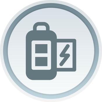 Battery half Solid button Icon vector