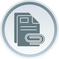 adjuntar sólido botón icono vector