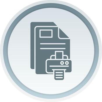 Print Solid button Icon vector