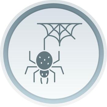 Spider Solid button Icon vector