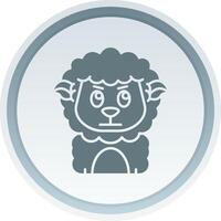 Angry Solid button Icon vector