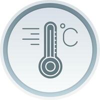 Temperature Solid button Icon vector