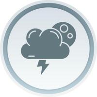 Forecast Solid button Icon vector