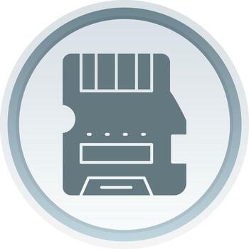 Memory Solid button Icon vector