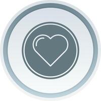 Heart Solid button Icon vector