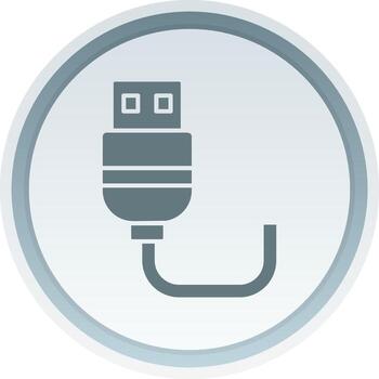 Usb Solid button Icon vector
