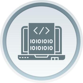 código sólido botón icono vector