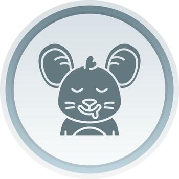 Drooling Solid button Icon vector