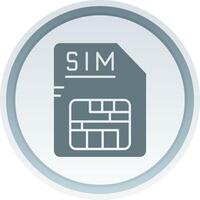 Sim Solid button Icon vector