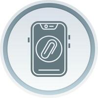 Clip Solid button Icon vector