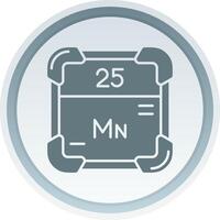 Manganese Solid button Icon vector