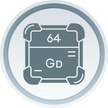 Gadolinium Solid button Icon vector